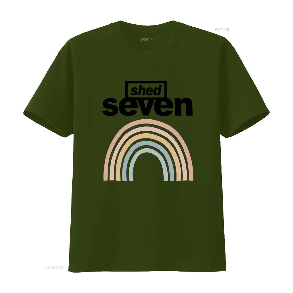 Shed Seven T Shirt Vintage Washed Stylish Versatile Slightly Casual Streetwear Stretched Designer Clothes Comfortable