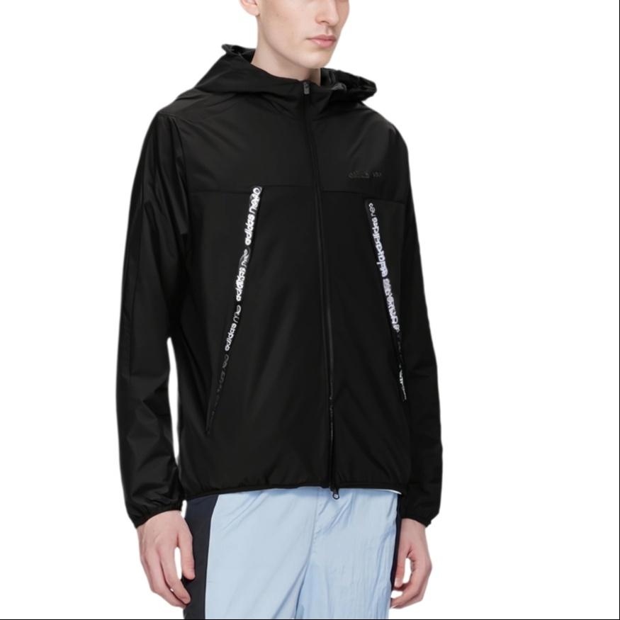adidas Neo Sports Windproof Hooded Jacket Black Men's EI4754