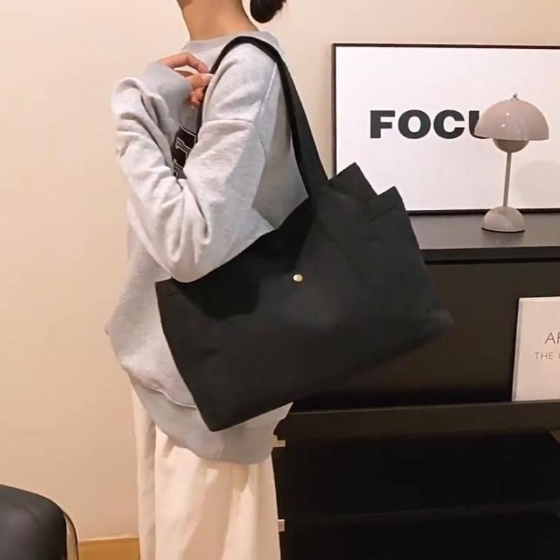 Large Capacity Canvas Tote Bags for Work Commuting Carrying Bag College Style Student Outfit Book Shoulder Bag