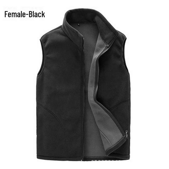 Vestă polară unisex: Gros, cald, de culoare solidă, perfect pentru activitățile în aer liber de toamnă/iarnă