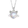 Andara Fine Jewelry  Sterling  Star opal Pendant Necklace Earrings Set For Women Engagement Jewelry gift