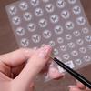White Bloom Hollow Translucent Butterfly Heart Nail Sticker Press On Nails Decals Hollow Heart Star Shape Sticker Sliders ZJT14