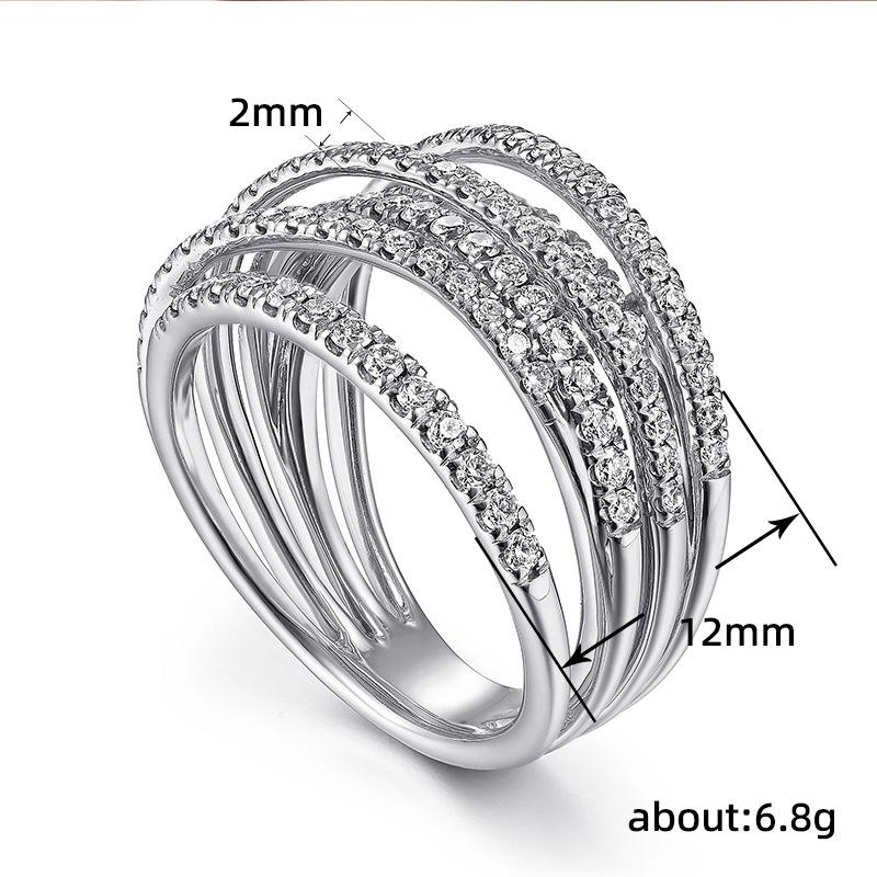 Lindon Classic Copper Alloy Zirkónový prsteň Dámske šperky Svadobný darček na párty