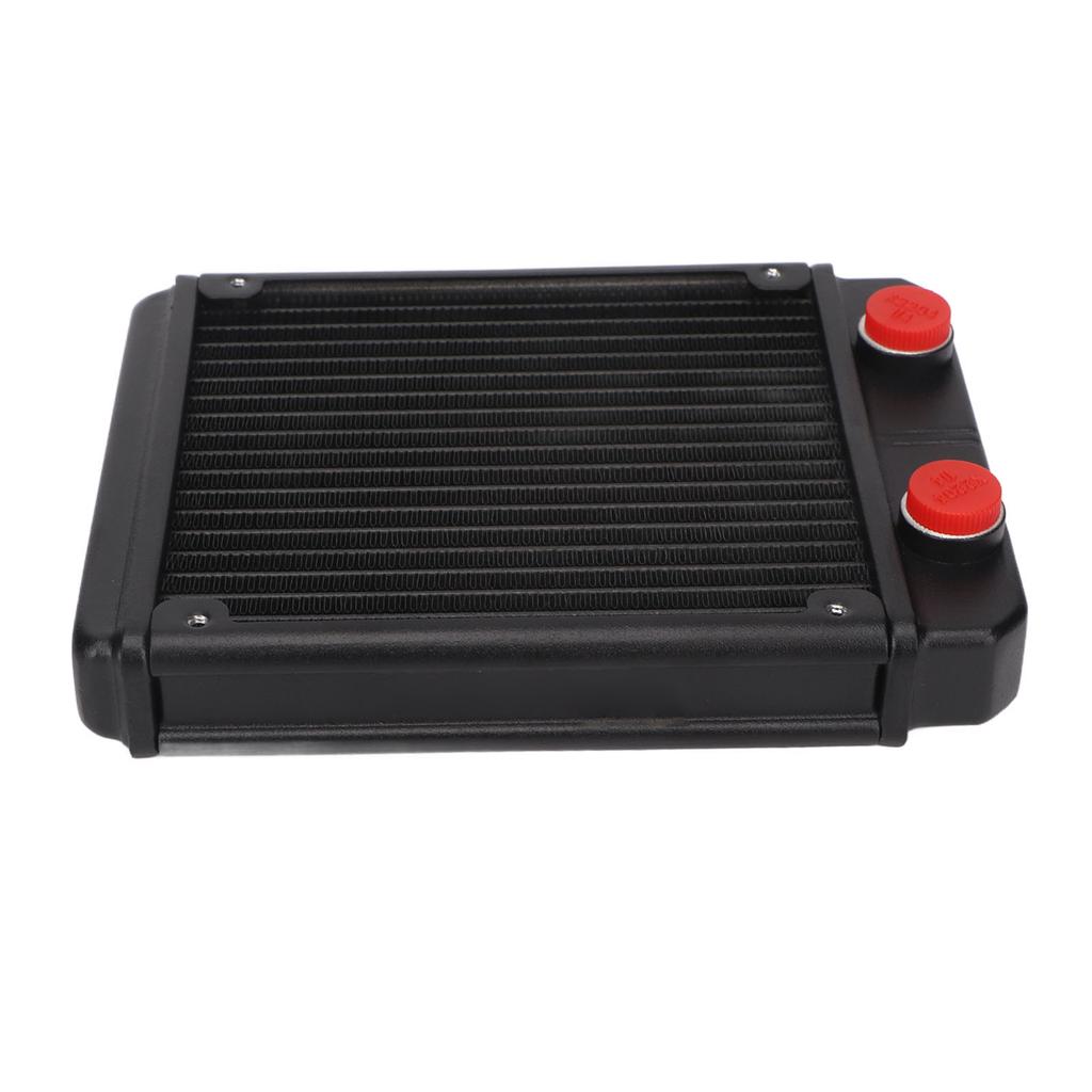 Wasserkühlungsradiator mit G1 4 Gewinde 18 Rohre Universeller Metall-Wärmetauscher Radiator Flüssigwasser-Radiator für