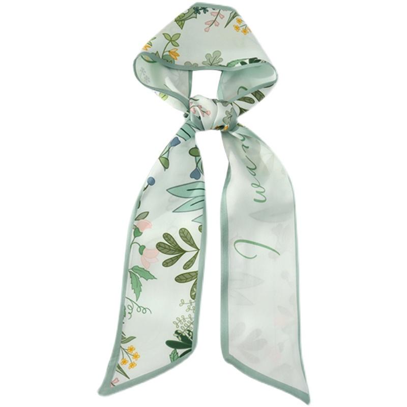 100cm*7cm Summer long fashion female small scarf scarves female flowers hair ribbon hairband women skinny scarf women
