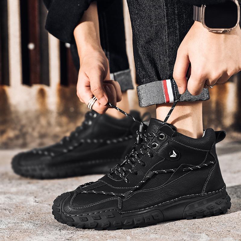 Foreign Trade Four Seasons Autumn and Winter Men's Large Size Cotton Shoes Outdoor Leisure Sports Trendy Shoes Men's Cotton Boots 2025 Casual Shoes