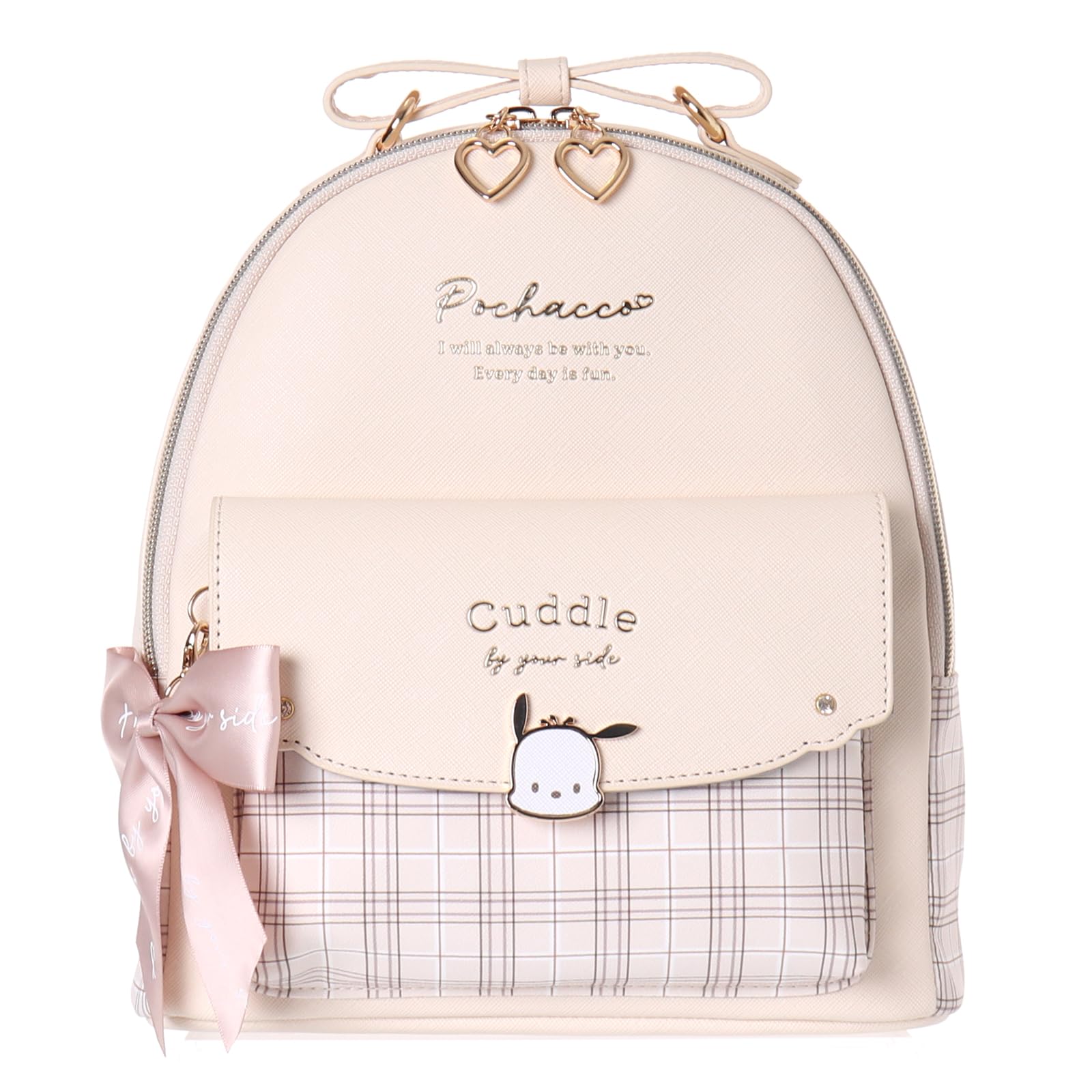 

Sanrio синтетическая кожа D Pack Daypack рюкзак Check Plate с лентой Mini Daypack [Axis] (Почакко)