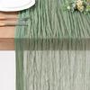 Baby Blue Cheesecloth Table Runner 4 Pack Vintage Rustic Gauze Table Runner Boho Decoration for St Patrick's Day Easter Wedding