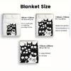1pc Ultra-Soft Lightweight Flannel Blanket with Playful Black & White Cat Design - Cozy Warm All-Season Throw for Camping, Trave
