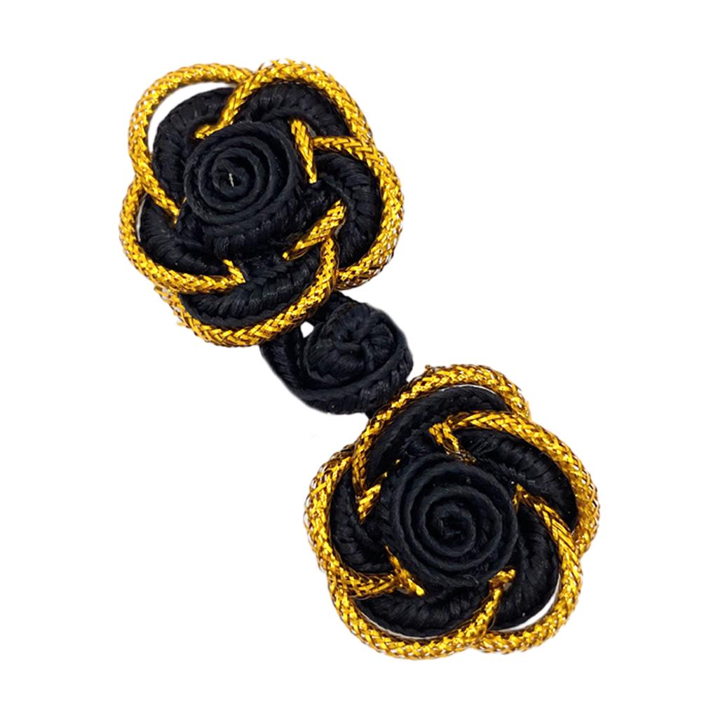 Cheongsam Frog Buttons Rose Closure Sewing Fasteners for Sweater Coat Cheongsam Traditional Handcraft Accessories