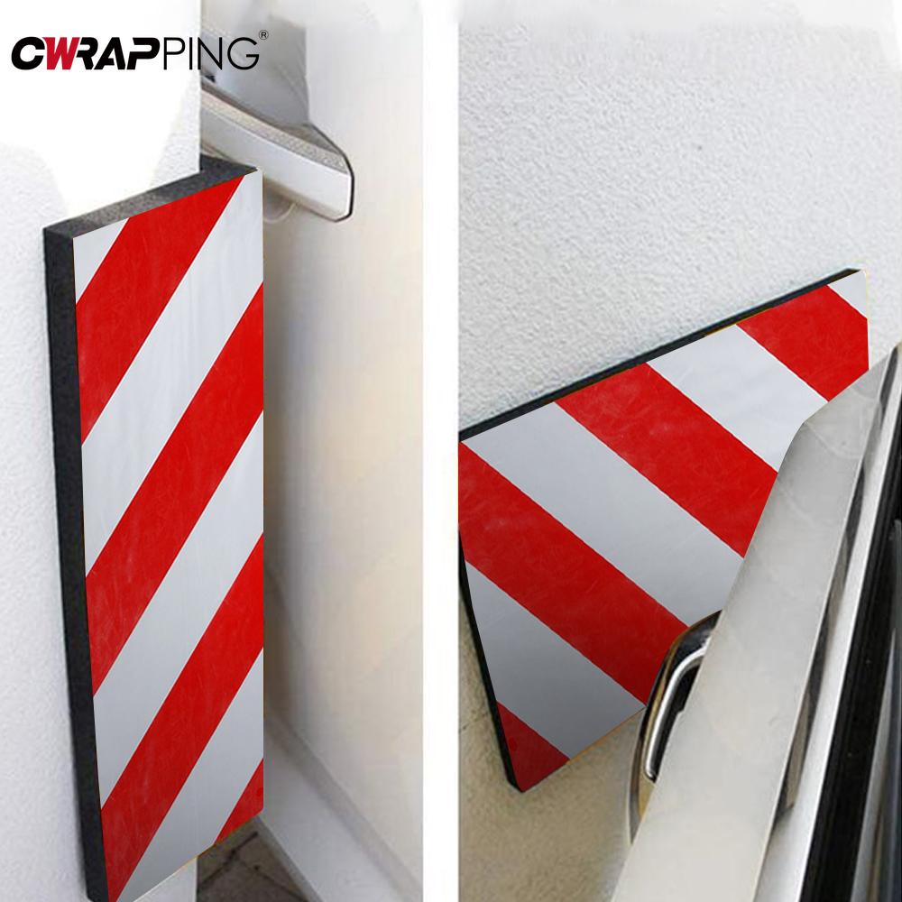 2 SZT. Ochrona Zderzaka Drzwi Samochodowych Zewnętrzna Samoprzylepna Ochraniacz Parkingowy Garażowy Naklejka Ostrzegawcza Samoprzylepna Rysy Garaż Parkingowy