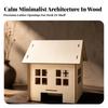 Natural Wood Craft House Model Easy to Assemble for Reading Nooks
