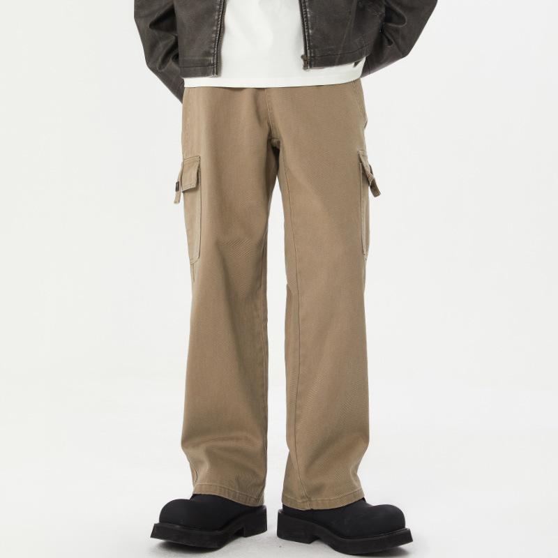 Working Jeans Men's Wind High Street Straight Wide-leg Pants
