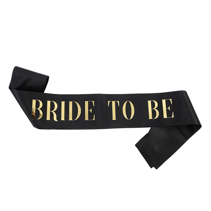 New Glitter Bride-to-Be Shoulder Strap Ribbon for Wedding Decoration