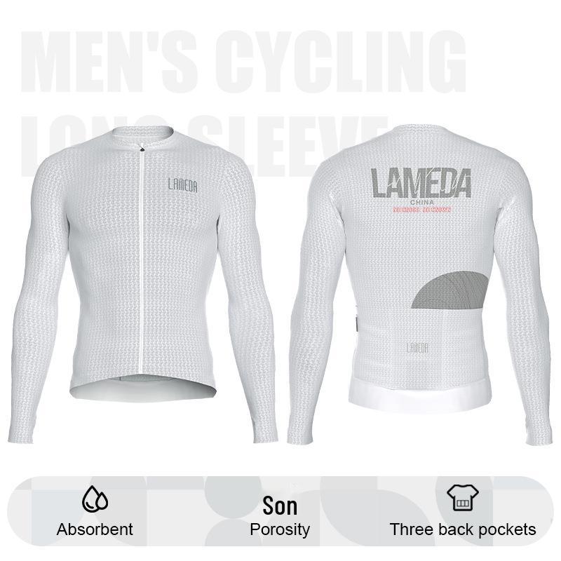 2023 Lampada Men's Long Sleeve Cycling Jersey - Summer/Autumn, Lightweight Road Bike Top