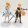 18cm Genshin Traveler /Lumine Anime Figure Genshin Impact Aether Action Figure Venti /Klee /Qiqi Figure Collectible Doll Toy