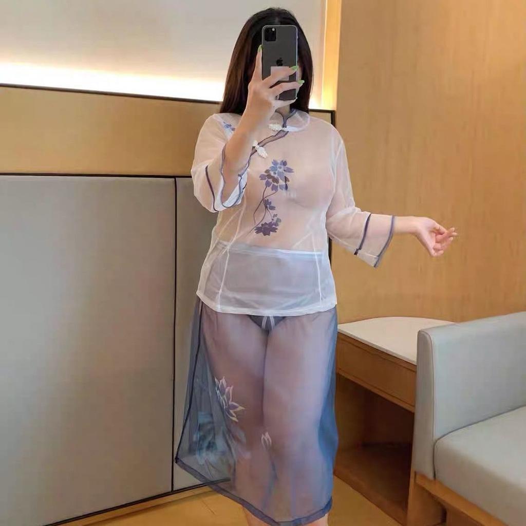 Sex Lingerie Bed Flirting Cheongsam Seduction Midnight Charm Sexy Sleeping Clothes Passion Uniform Suit Women