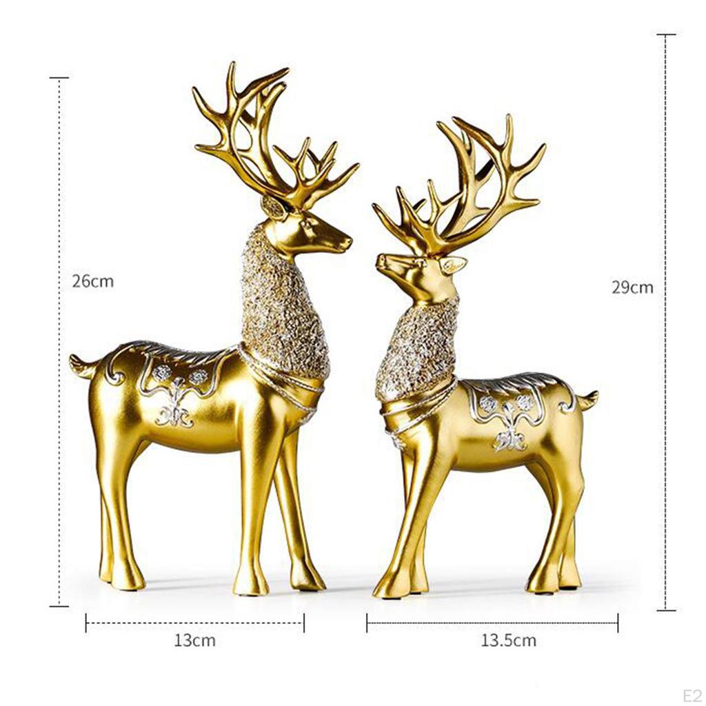 Nordic Style Deer Statue Sculpture Figurine for Bedroom Centerpieces Fireplace Wedding Lover