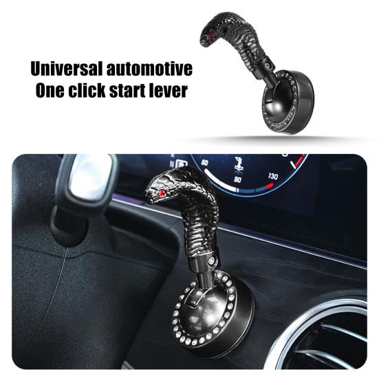 Araba Start Stop Düğmesi Yılan Desenli Dekoratif Kapak Kolay Montaj Çoğu Kamyon Araba RV'ler İçin Araba Start Düğmesi Çizik Toz Korumalı Oto