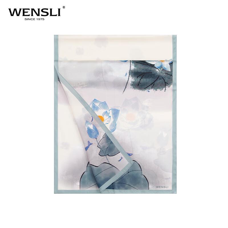 WENSLI Women's Mulberry Silk Chiffon Long Scarf