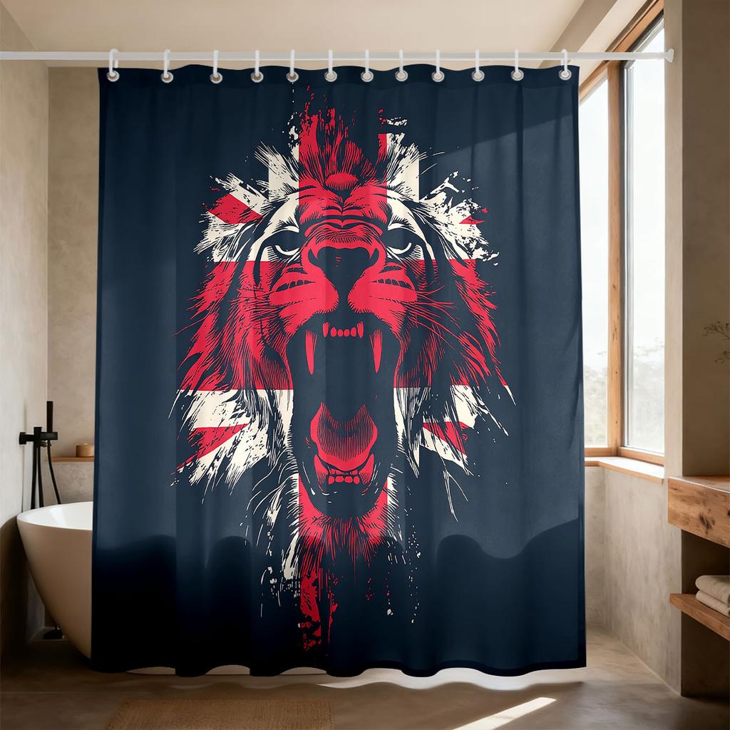 1Pc Fierce Lion Printed Shower Curtain Multi Size Partition Privacy Bathroom Hanging Curtain Fashion Home Decoration