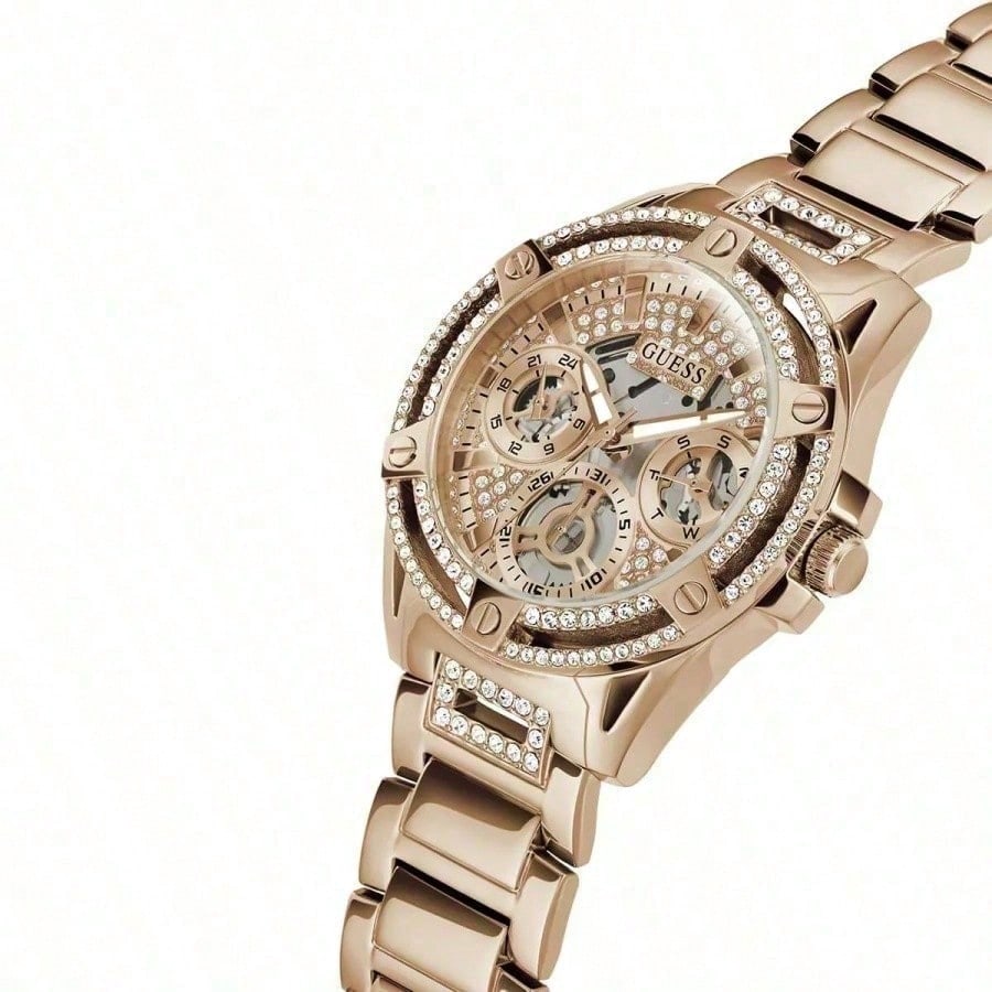 

Жіночий годинник Guess Crystal Queen Series Кварцові годинники жіночі - Циферблат з вирізами, Корпус з нержавіючої сталі, Діаметр 40 мм