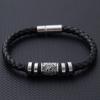 Vintage Punk Style Carved Pattern Leather Rope Bracelet, Men's and Women's Personalized Y2k Holiday Accessories Zircon