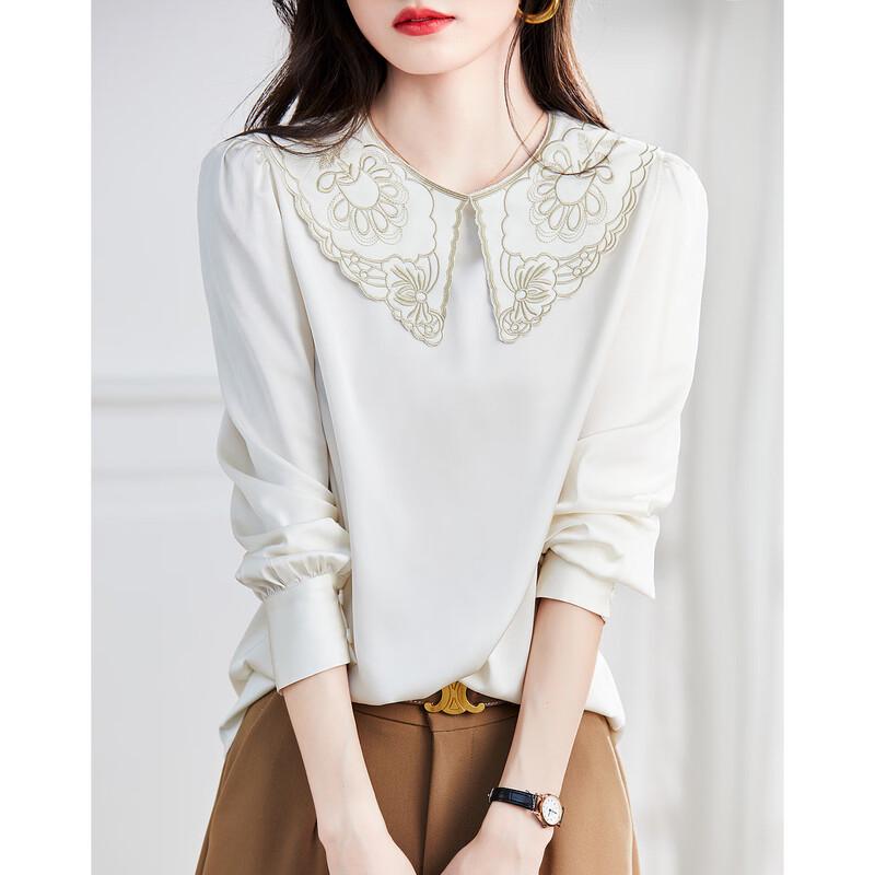 Women s Embroidered Puff Sleeve Blouse M