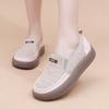 Damskie buty wiosna i jesień nowe buty na płaskiej podeszwie miękka podeszwa wsuwane na jeden rzep codzienne antypoślizgowe buty flyknit oddychające wygodne buty