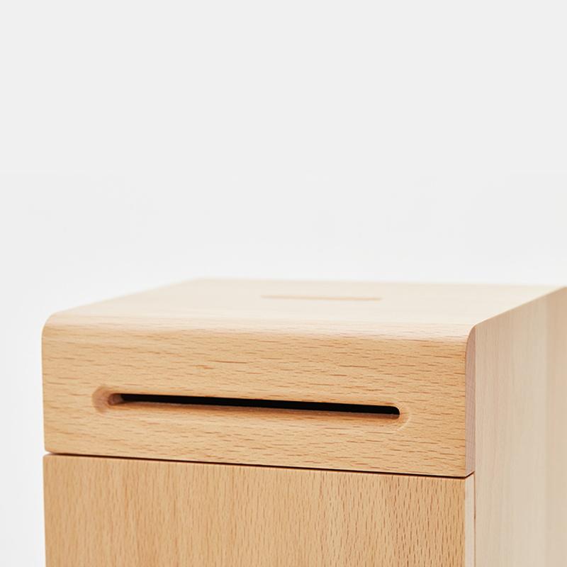 Thickened Solid Wood Piggy Bank  Built-in Lock High Quality Home Decoration Money Saving Box Quality Gifts Free Delivery