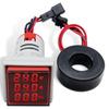 Digital 22mm AC50-380V Volt 0-100A 0-99HZ Voltmeter Ammeter Current Hertz Voltage Meter LED Indicator Lamp Pilot Light