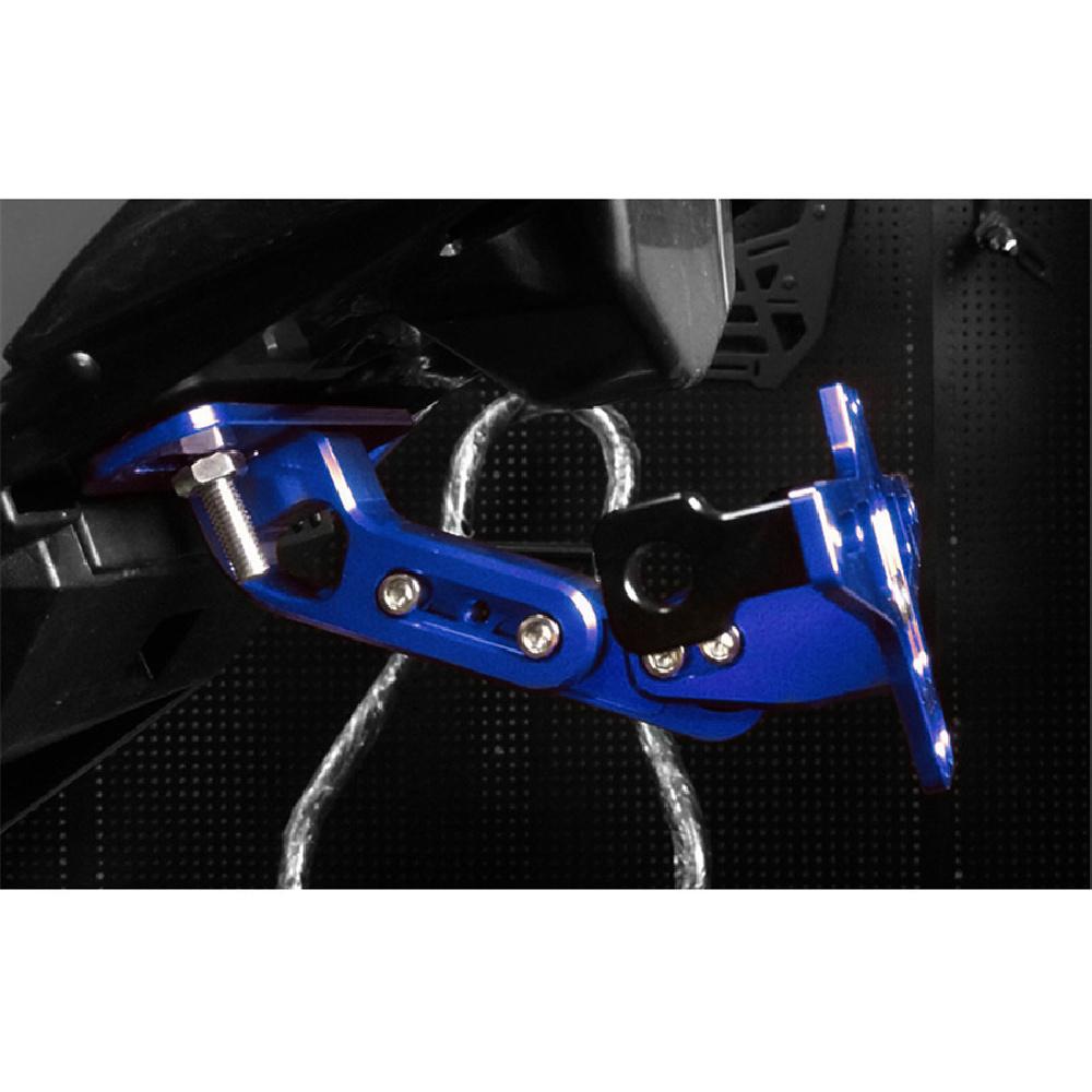 Blue Aluminium Alloy Motorbike Multiangle Adjustable License Number Plate Holder