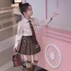 Girls' Pleated Skirt JK Uniform Set - 2025 Fashionable Academy Style for Spring & Autumn