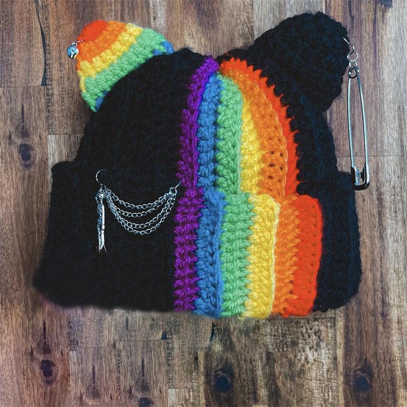 Neu Handgemachte Gehäkelte Elfenmütze Elfenmütze Eltern-kind-mütze