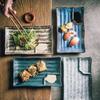 Ceramic Japanese Dumpling Dish with Dipping Sauce Dish Creative Home Sushi Plate