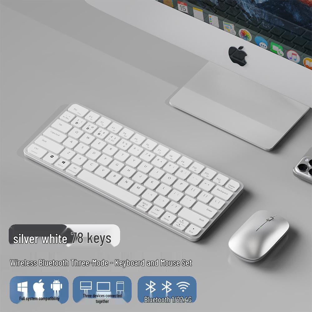 Mengzu K9 Bluetooth Keyboard & Mouse Set for Apple iPad, Tablet, Laptop – Silent Office Use