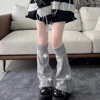 Women Striped Knit Leg Warmers Decor Y2K Ankle Socks Fashion Boot Cuffs Casual Streetwear