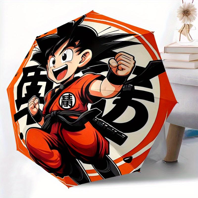 1pc Dragon Ball Z Cute Son Goku Automatic Opening and Closing Umbrella - Suitable for Various Occasions, Outdoor Activities, Lightweight and Dura