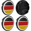 4PCS Compatible with VW Wheel Center Caps,65mm 3B7 601 171 / 6U7 601 171 Ferman Flag Car Wheel Hub Caps ABS Rim Center Hub Cover