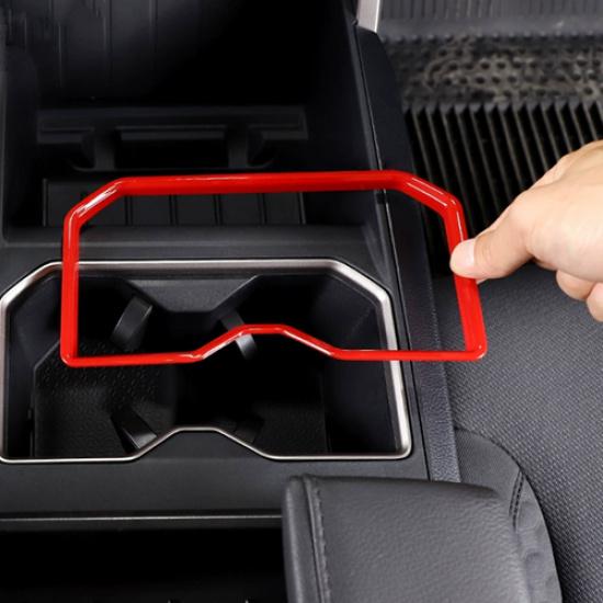 For Toyota Sequoia -2025 Bright Red Front Water Cup Holder Cover Trim