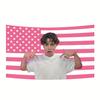 Malachi Barton Rosa Amerikanische Flagge Innen Außen Raum Schlafsaal Hof Dekor
