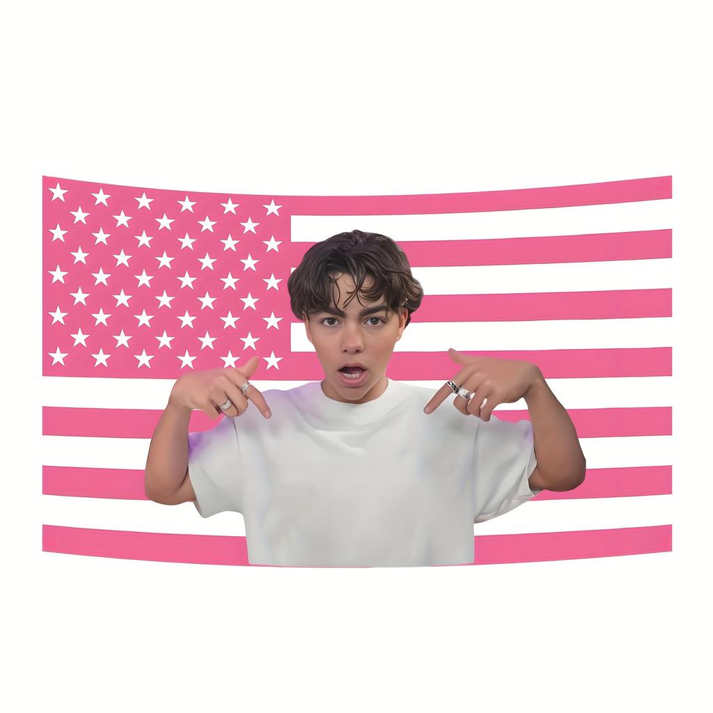 Malachi Barton Rosa Amerikanische Flagge Innen Außen Raum Schlafsaal Hof Dekor