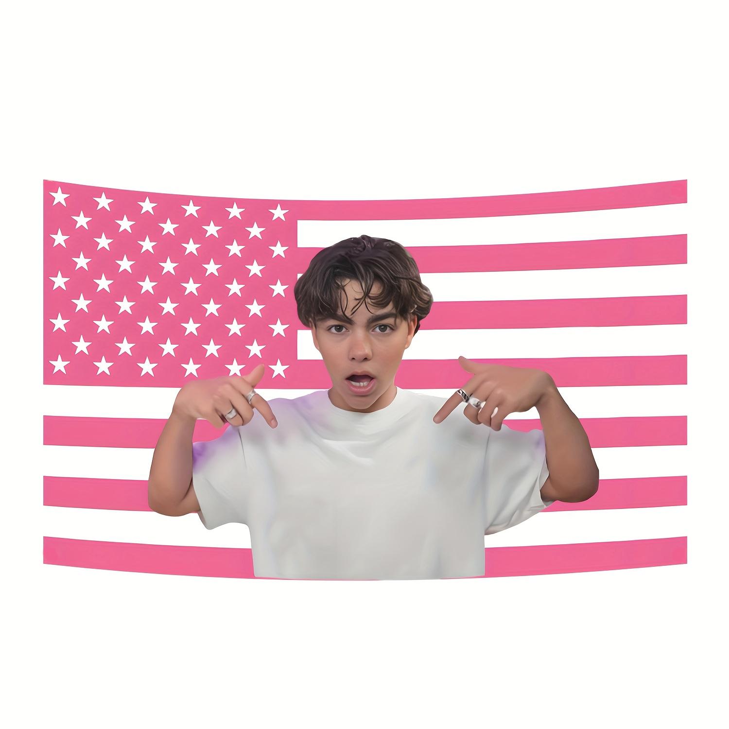 

Malachi Barton Pink American Flag Indoor Outdoor Room Dorm Yard Decor 74x94cm(29x37in)