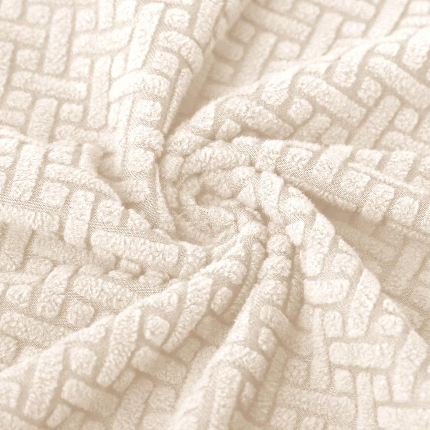 Ecru Jacquard Elastic Chair Cover [10-Z1-Ec]