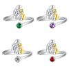 Animal Inspire Adjustable Rings Girl and Dog Heart Designs Sturdy Alloy Jewelry for Pet Owners