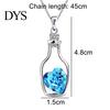 Women Fashion Drift Bottle Pendant Heart Rhinestone Inlaid Necklace Jewelry Gift