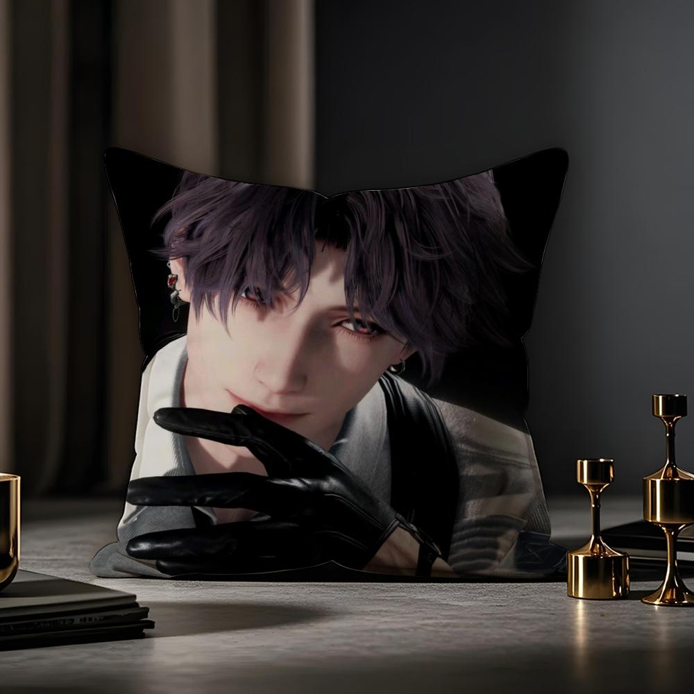 Hot Game Love And Deepspace Cushion Cover Anti-dustmite Pillowcase Invisible Zipper Silky Short Plush Sofa Cushion Cover