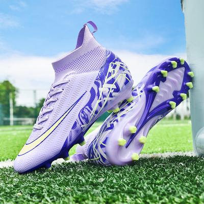 New High-top Men's and Women's Long Broken Nails Competition Football Shoes Children's Outdoor Sports Shoes Professional Football Shoes