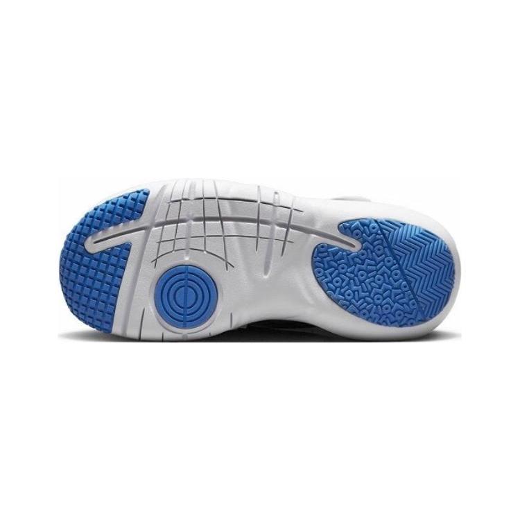 Nike Flex Advance PS Slip Resistant Abrasion Resistant Low Top Kids' Running Shoes Black White Blue DC9370-002