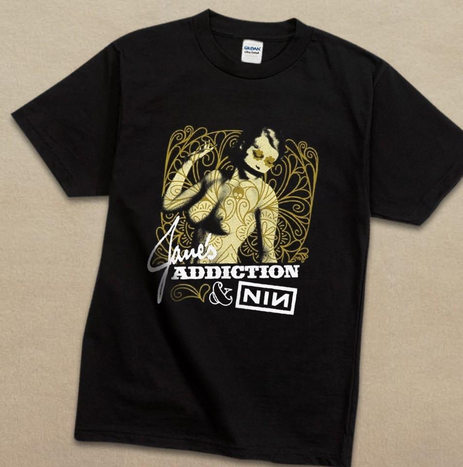 Nine Inch Nails With Janes Addiction Shirt  2009 NINJA Concert Tour NIN S-2XL Unisex T-Shirt XXL